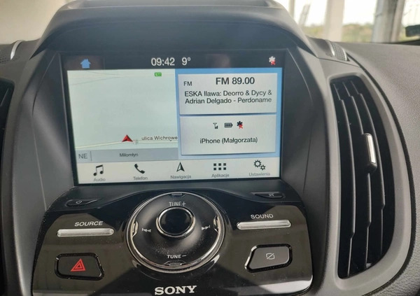 Ford Escape cena 85200 przebieg: 81100, rok produkcji 2019 z Ostróda małe 191